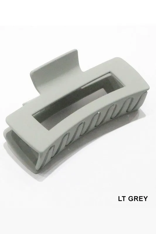 Mina Rectangular Claw Clip - Grey