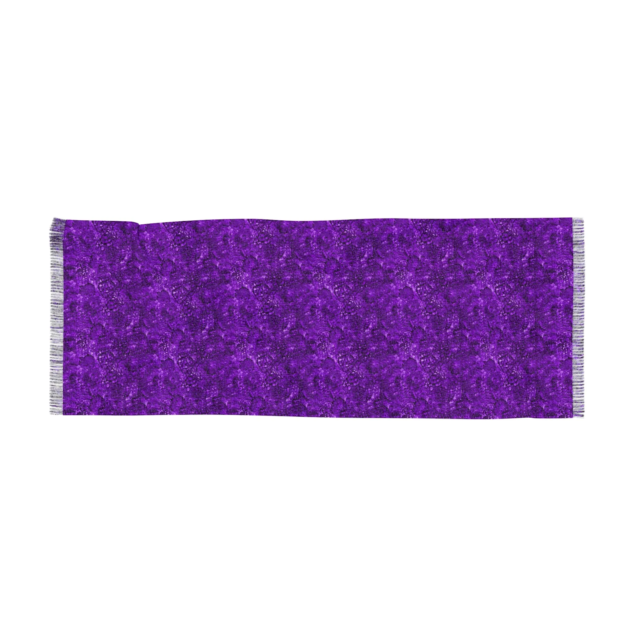 Purple Sapphire Fringe Scarf -