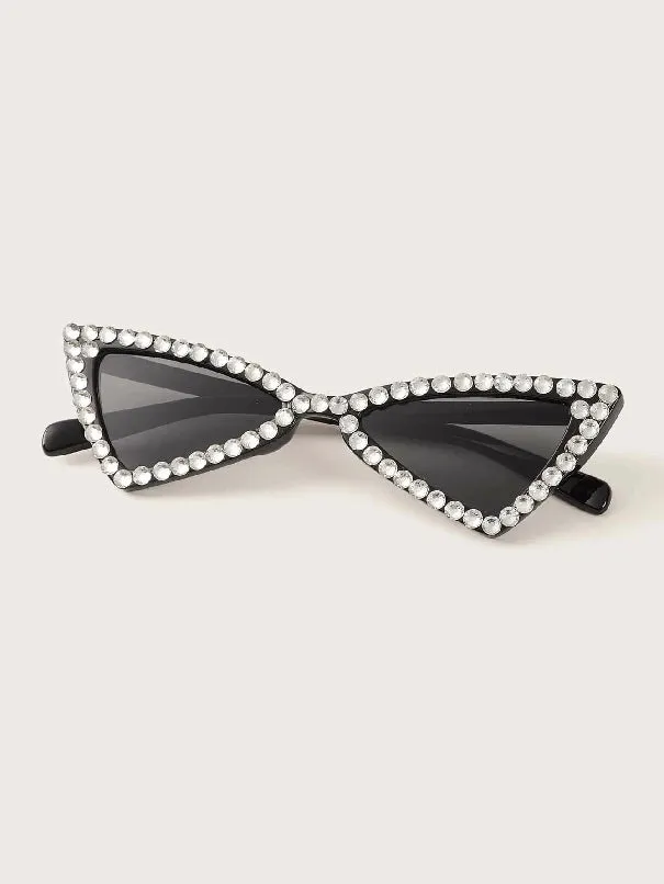 Rhinestone Cat Eye Sunglasses