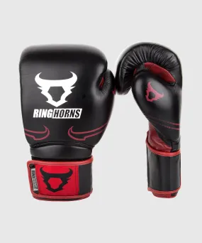 Ringhorns Destroyer Boxing Gloves - Leather - Black/Red