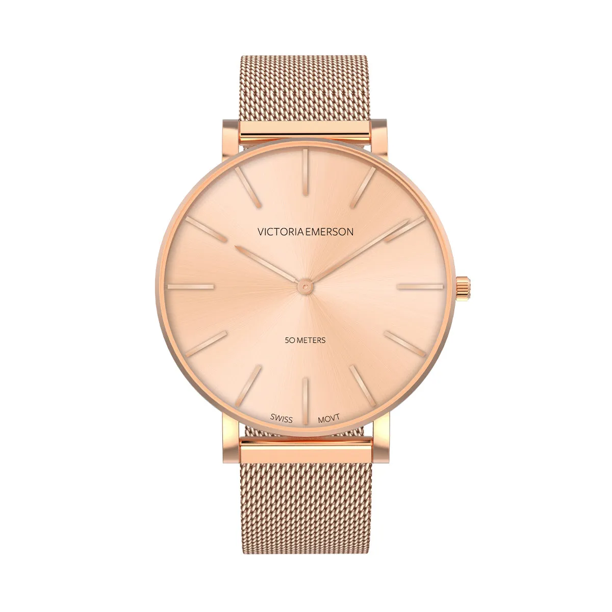 Rose Gold Sunburst Watch