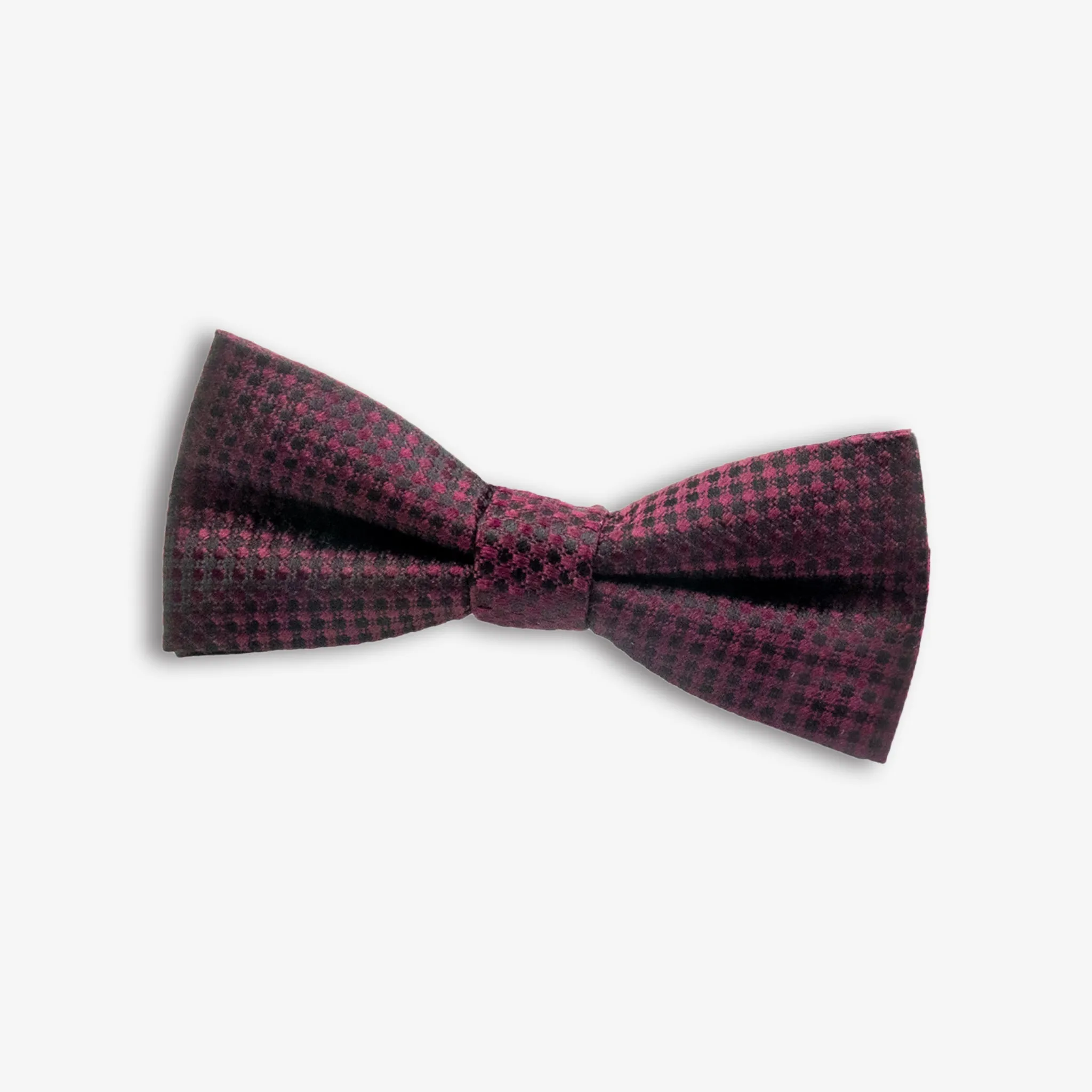 Silk Bow Tie | Black Burgundy