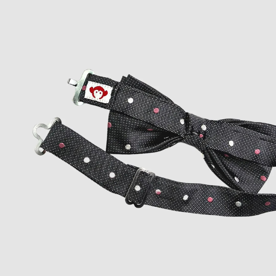 Silk Bow Tie | Pink Polka Dots