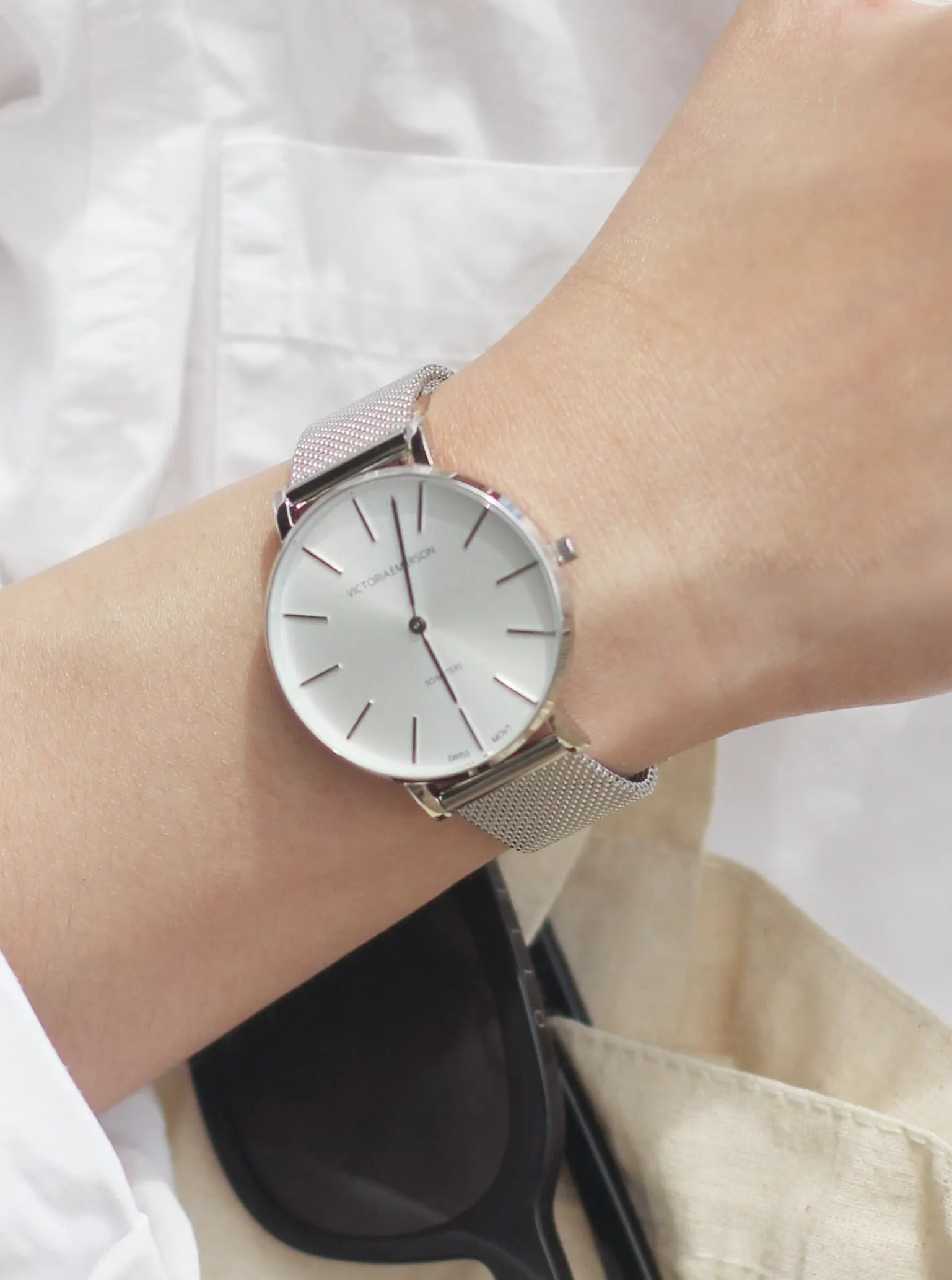 Silver Sunburst Watch