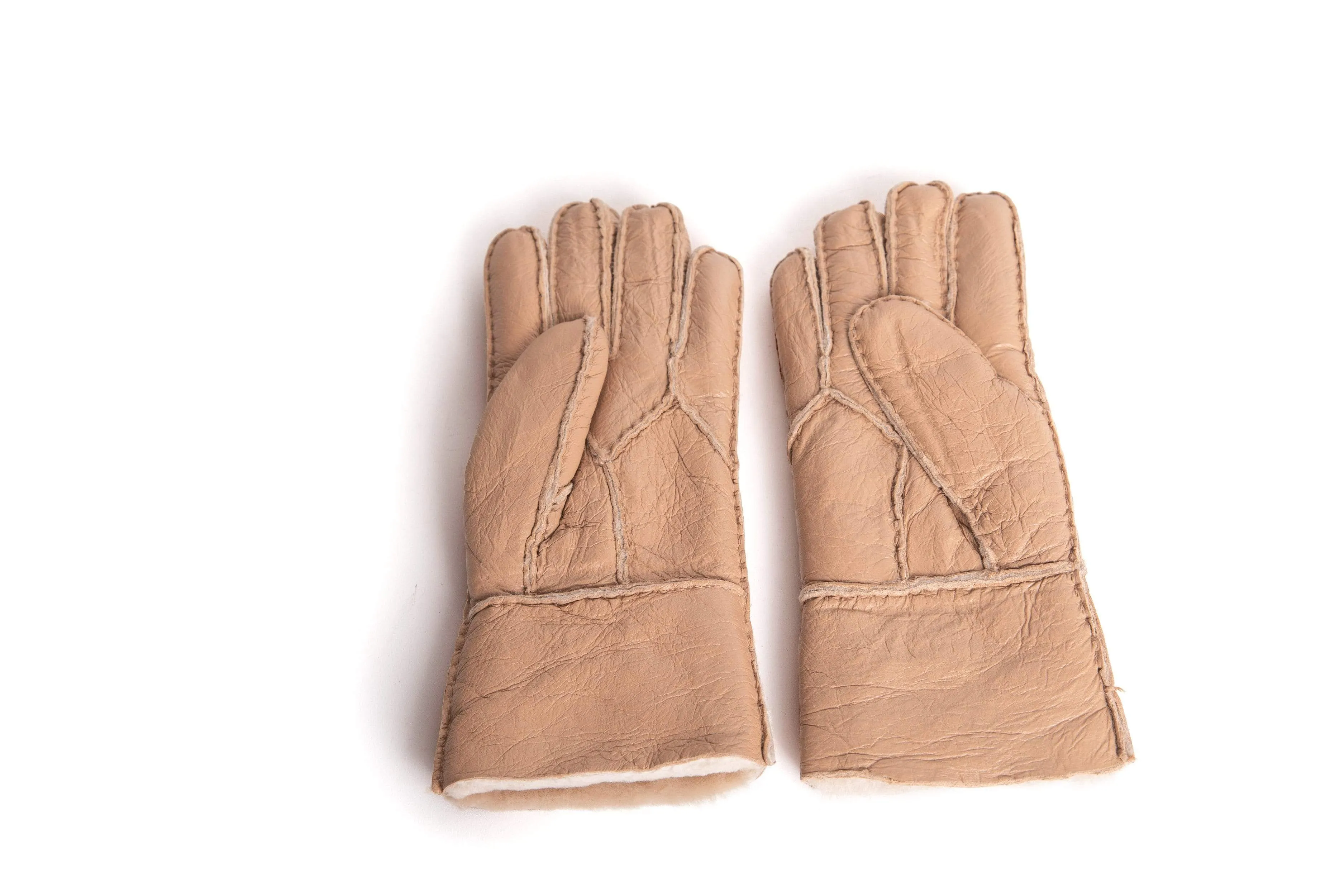 Stitching Gloves With Full Grain Leather