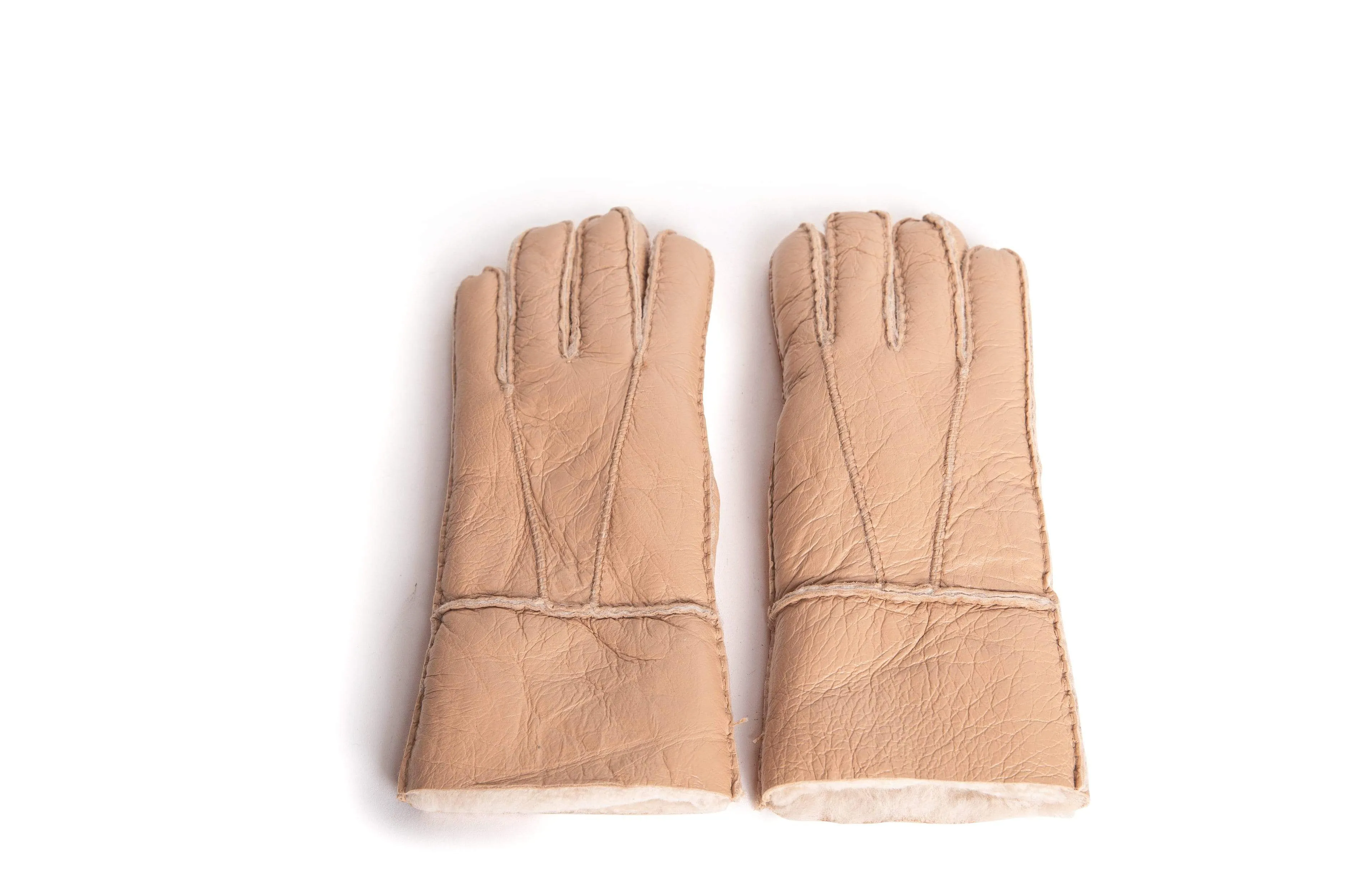 Stitching Gloves With Full Grain Leather