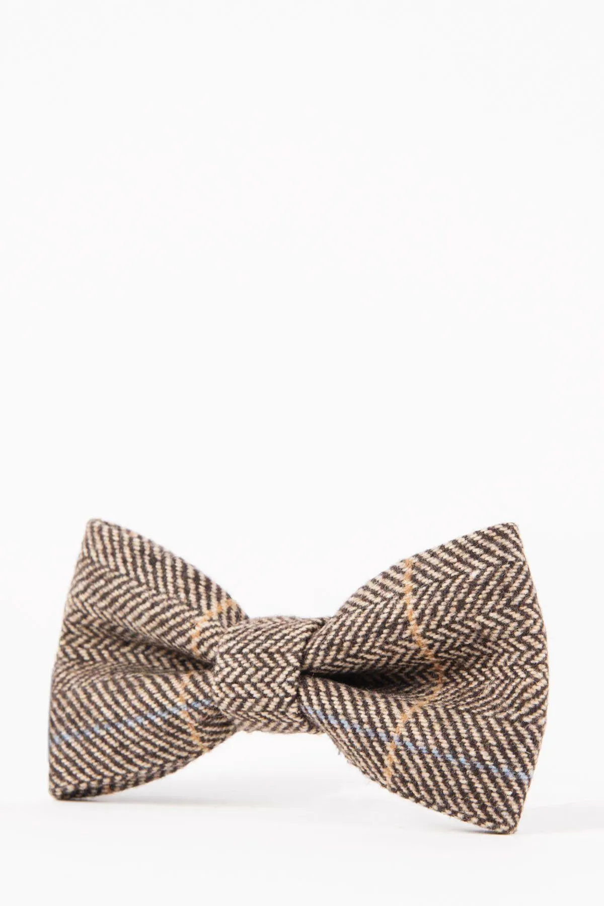 TED - Tan Tweed Check Bow Tie