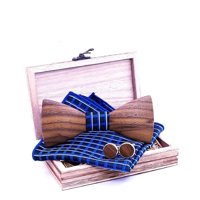 Theodore Wooden Bow Tie Set