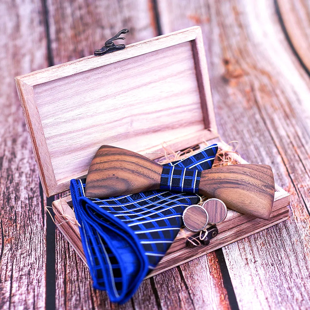 Theodore Wooden Bow Tie Set