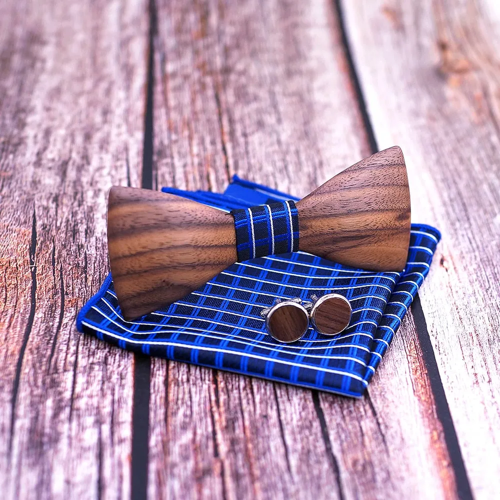 Theodore Wooden Bow Tie Set