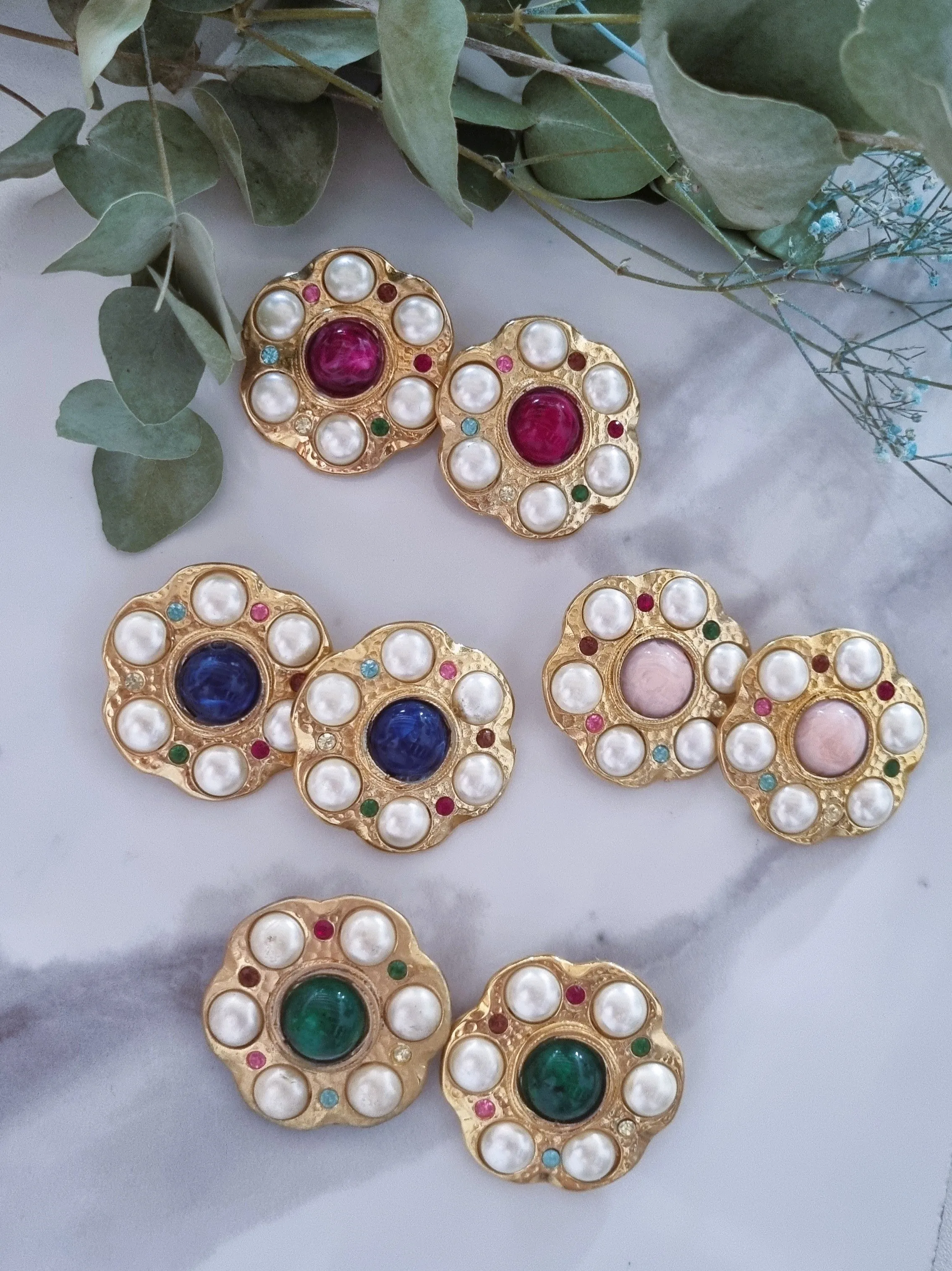 Vintage earrings - Clip on earrings