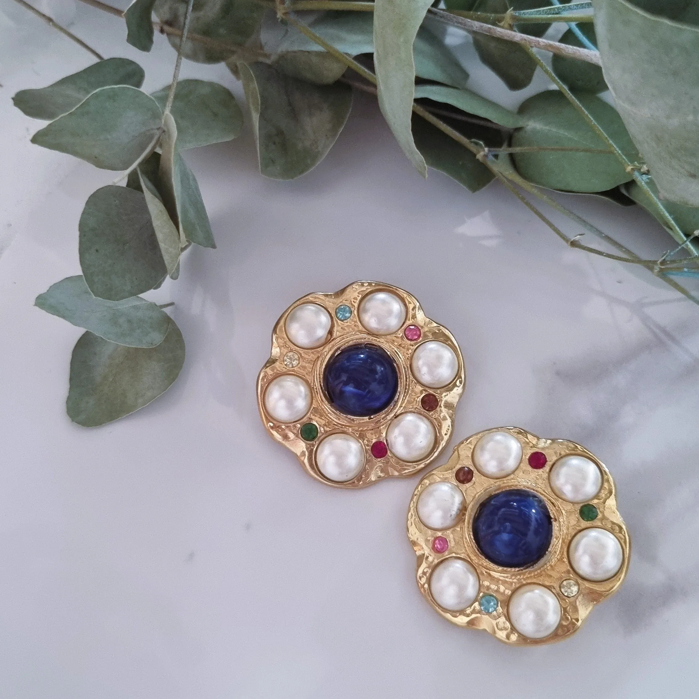 Vintage earrings - Clip on earrings