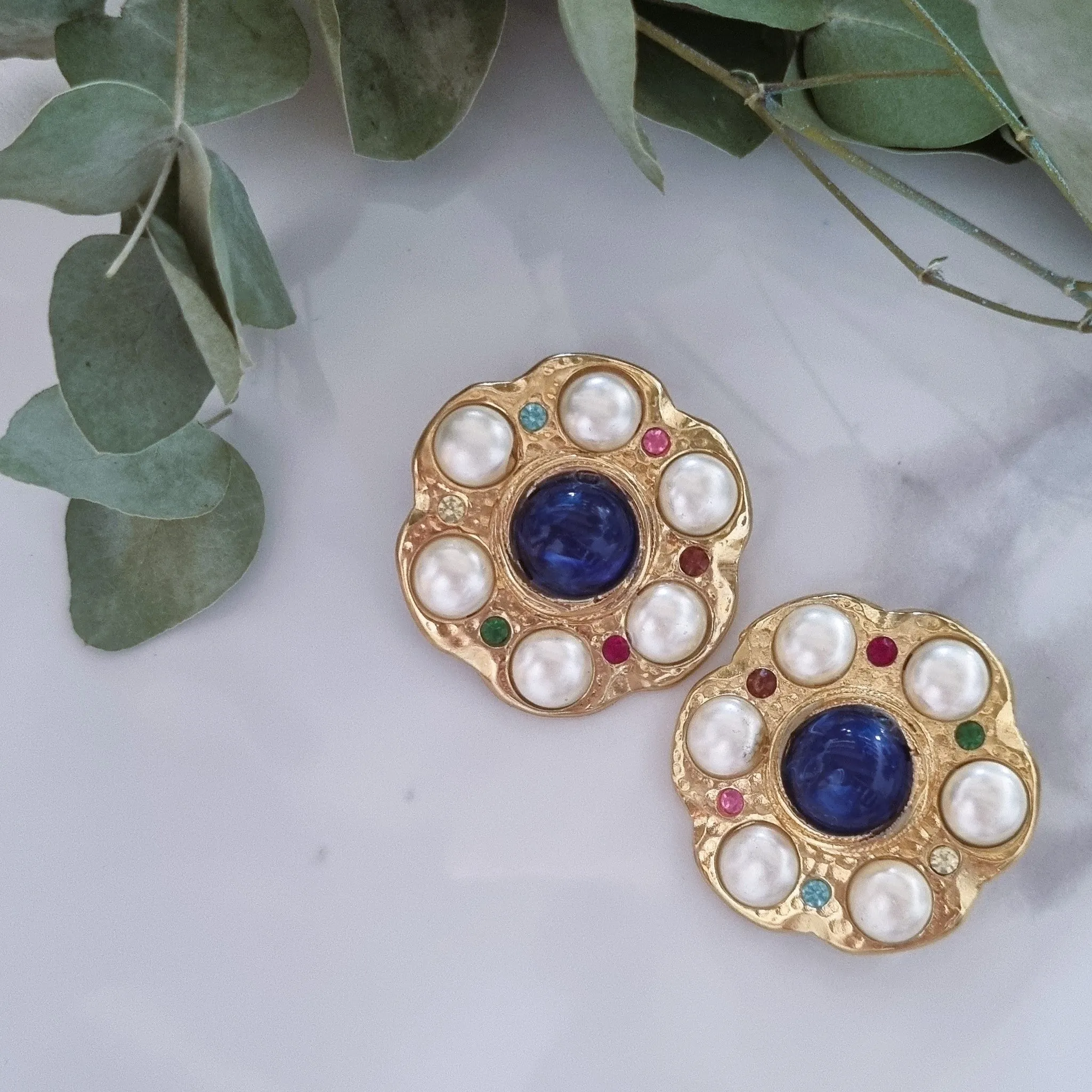 Vintage earrings - Clip on earrings